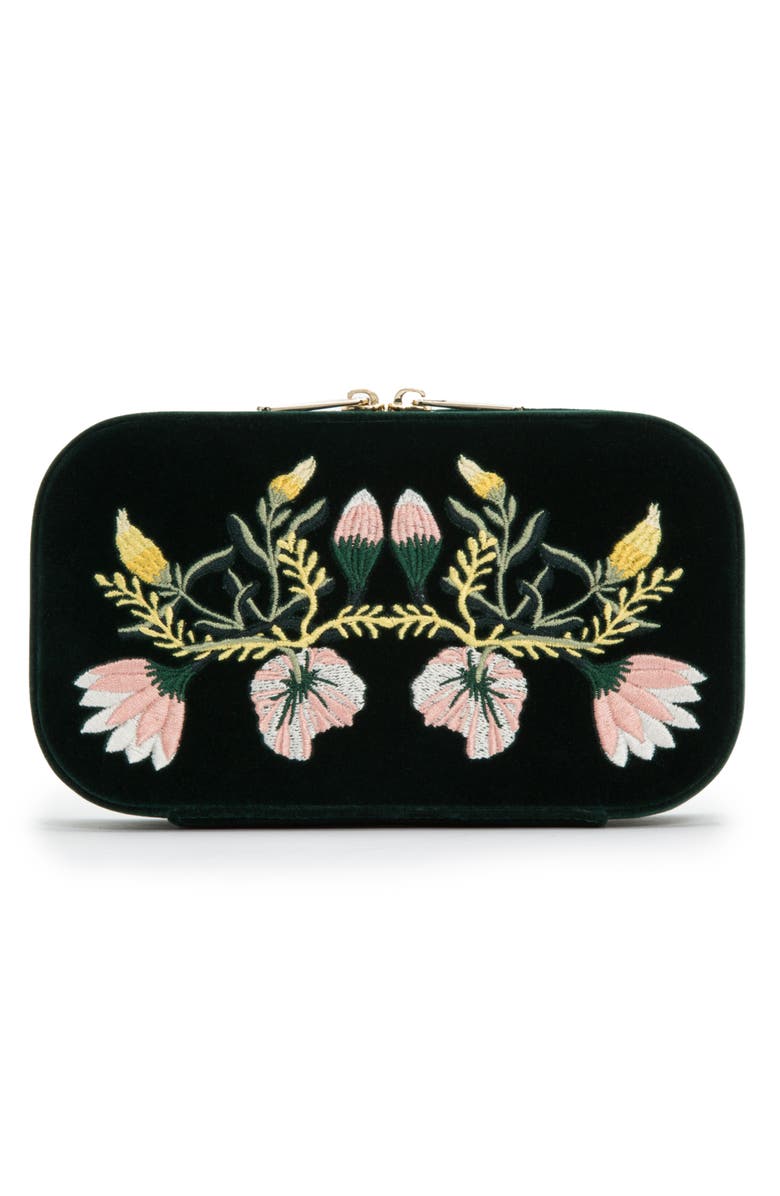 WOLF Zoe Travel Zip Case, Main, color, Forest Green