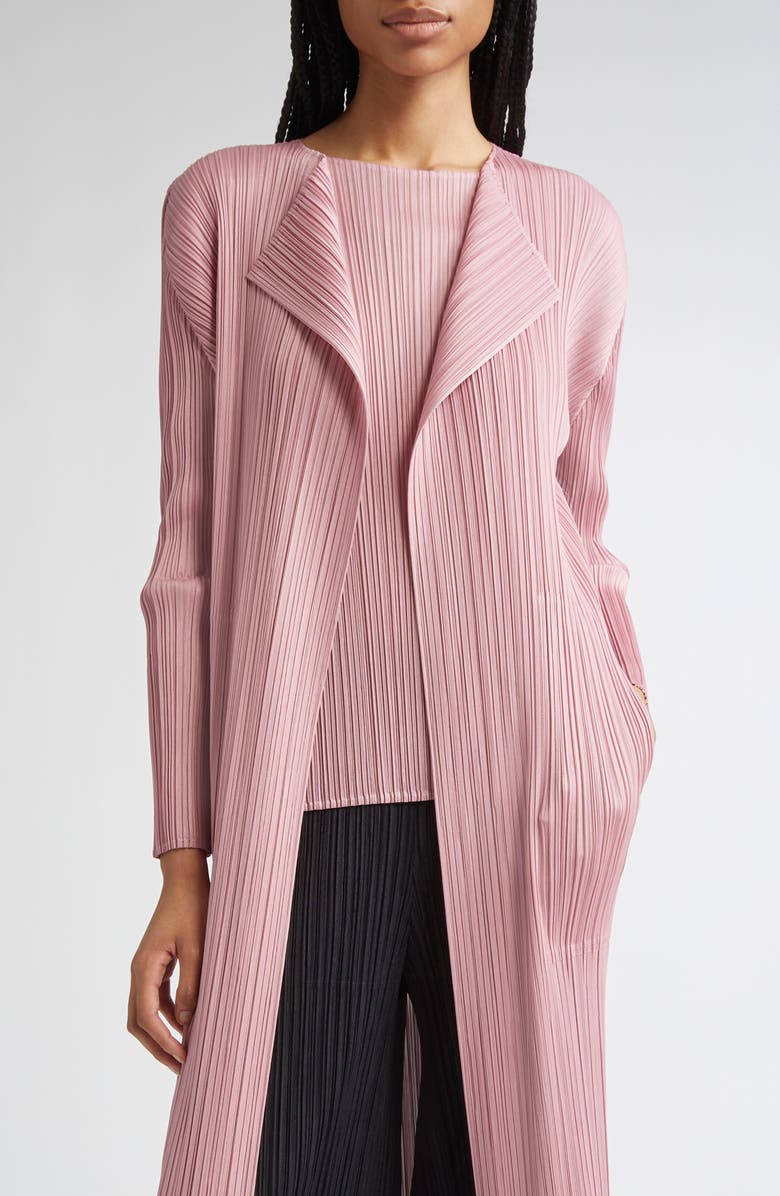 Pleats Please Issey Miyake Monthly Colors September Pleated Coat, Main, color, Rose Pink