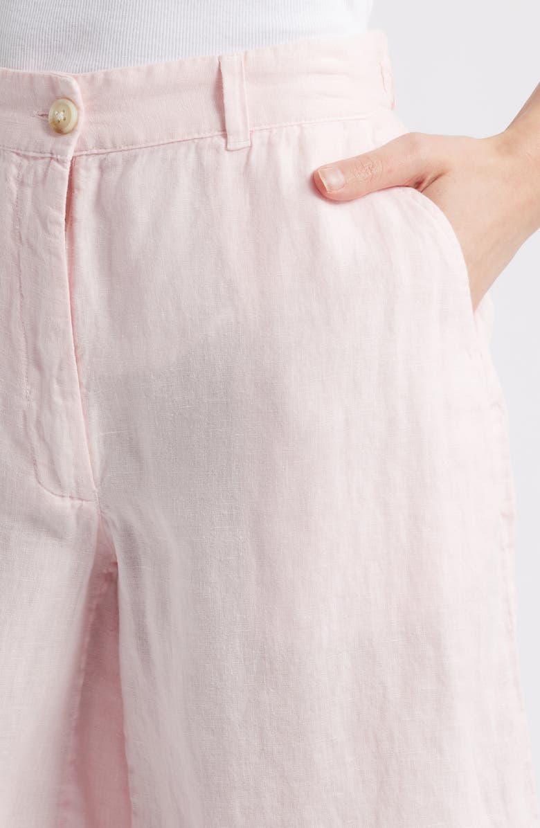 Caslon<sup>®</sup> Easy Waist Linen Bermuda Shorts, Alternate, color, Pink Balm