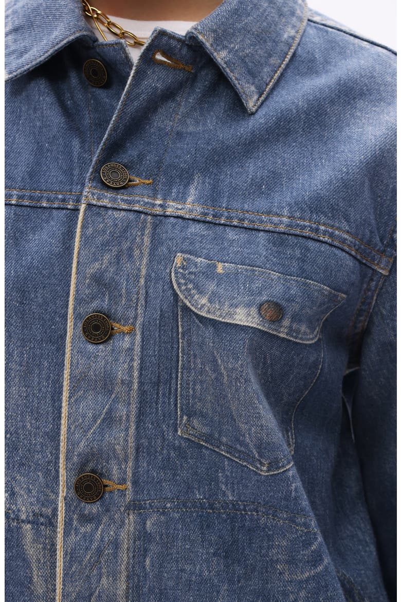 Denim Trucker Jacket, Alternate, color, MEDIUM BLUE