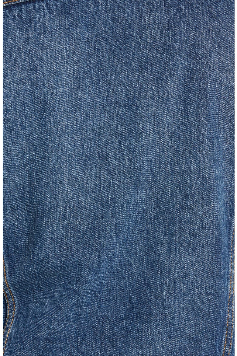 Levi's® Faux Shearling Trim Denim Trucker Jacket, Alternate, color, MAYZE