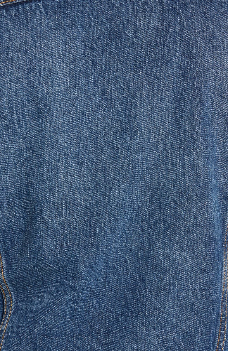 Levi's<sup>®</sup> Faux Shearling Trim Denim Trucker Jacket, Alternate, color,