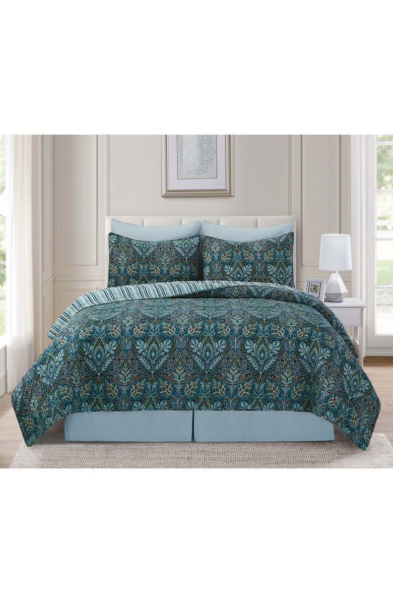 C&F Home Bailey Blue Quilt Bedding Collection, Alternate, color, Green
