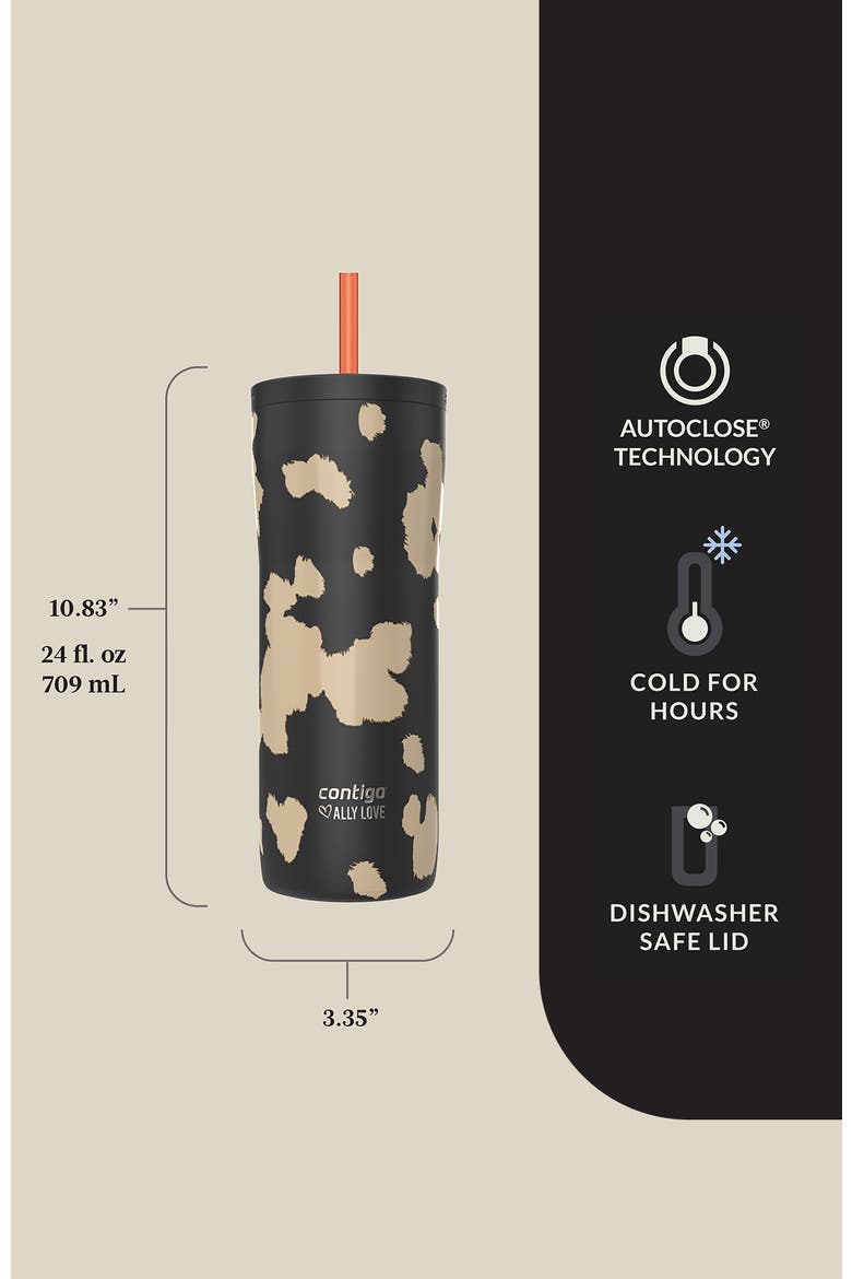 Streeterville 2.0 Stainless Steel Tumbler with Straw, Alternate, color, Licorice