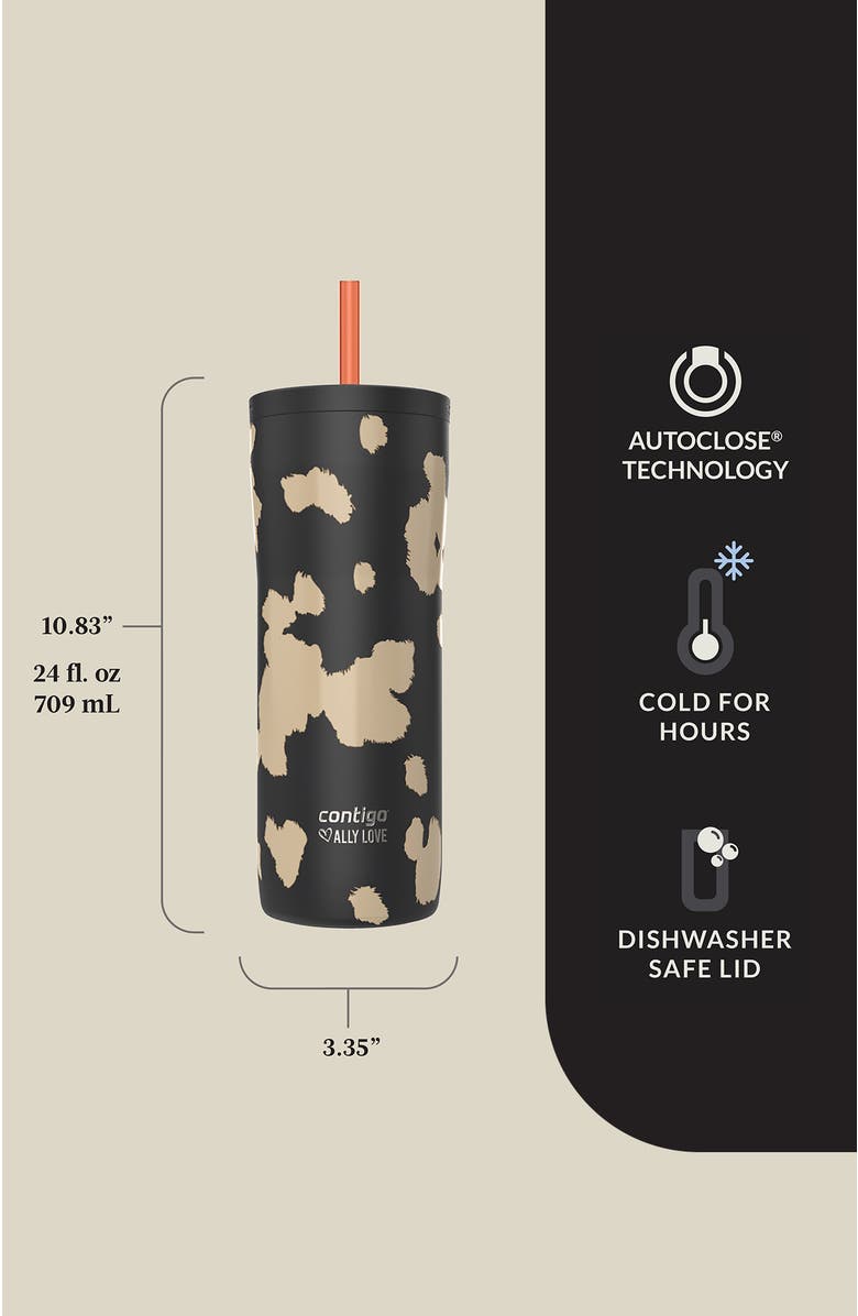 Contigo Streeterville 2.0 Stainless Steel Tumbler with Straw, Alternate, color, Licorice