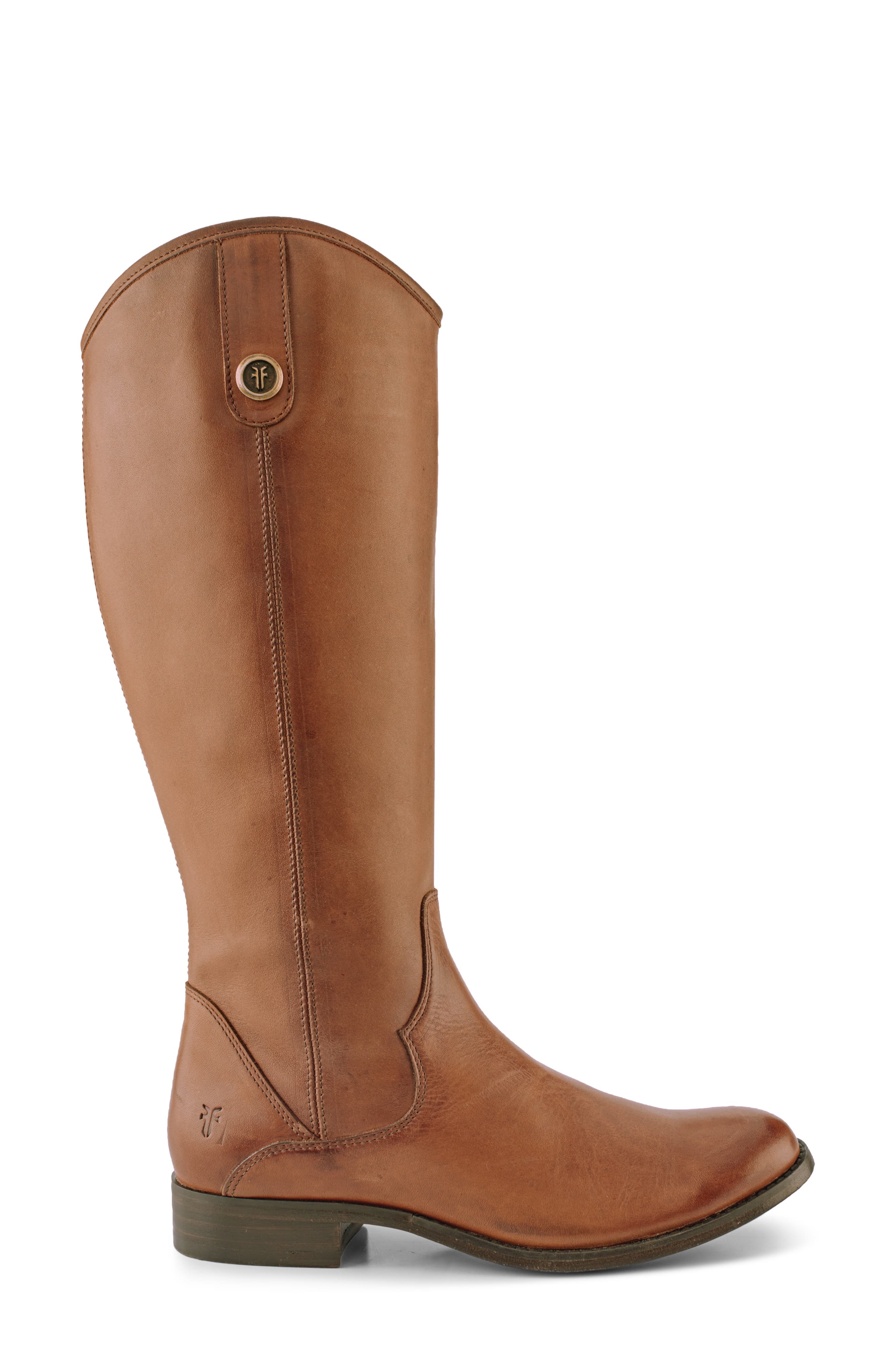 Frye Marissa Medallion Inside Zip Tall Boot, Alternate, color, Cognac