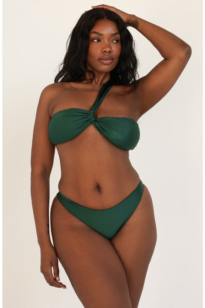 Rosette Super Cheeky Bikini Bottom, Alternate, color, Hunter