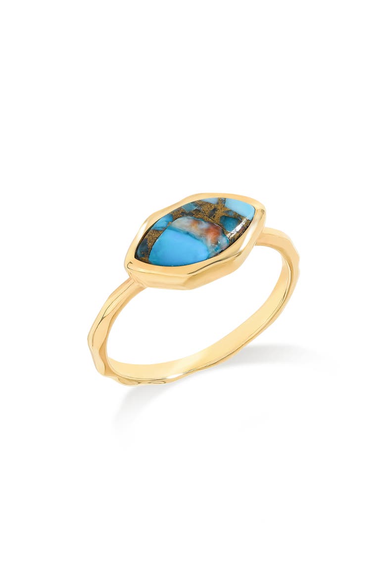 Marquis Stone Ring, Main, color, BLUE BROWN