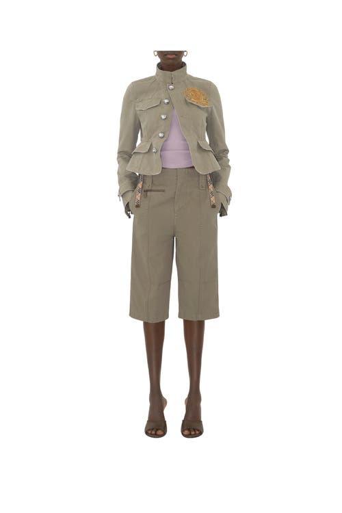 Burberry B Crest Cotton Tailored Jacket In Quill