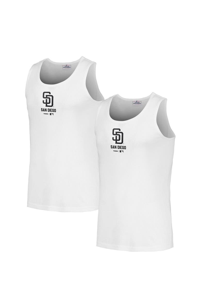 PLEASURES Men's PLEASURES White San Diego Padres Two-Pack Tank Top, Alternate, color,