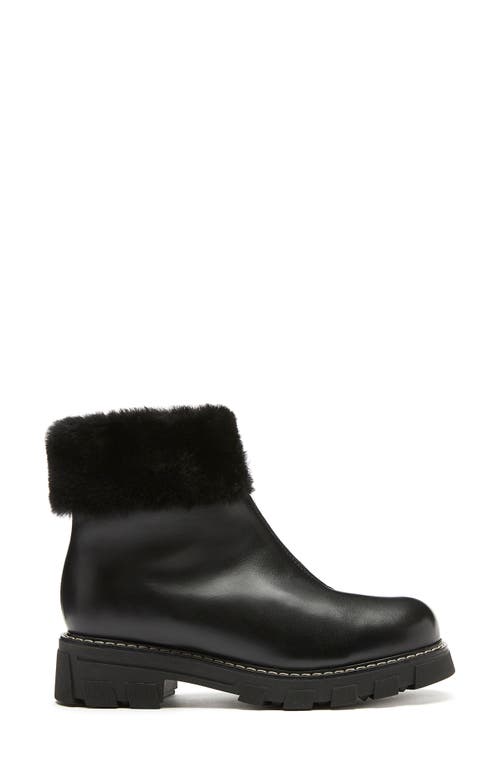 La Canadienne Abba Genuine Shearling Lined Waterproof Bootie In Black