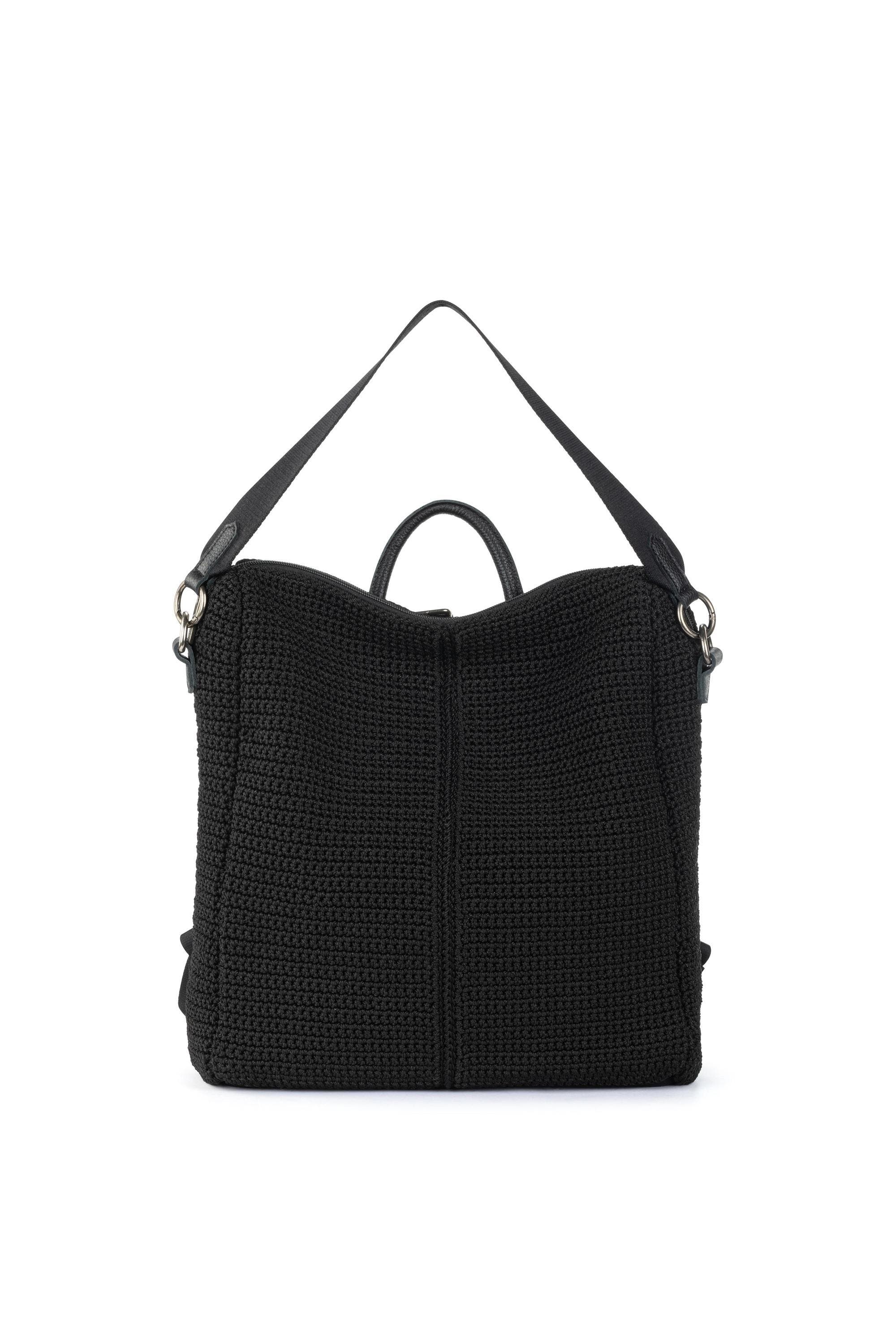 The Sak Los Feliz Convertible Backpack, Main, color, Black Crochet