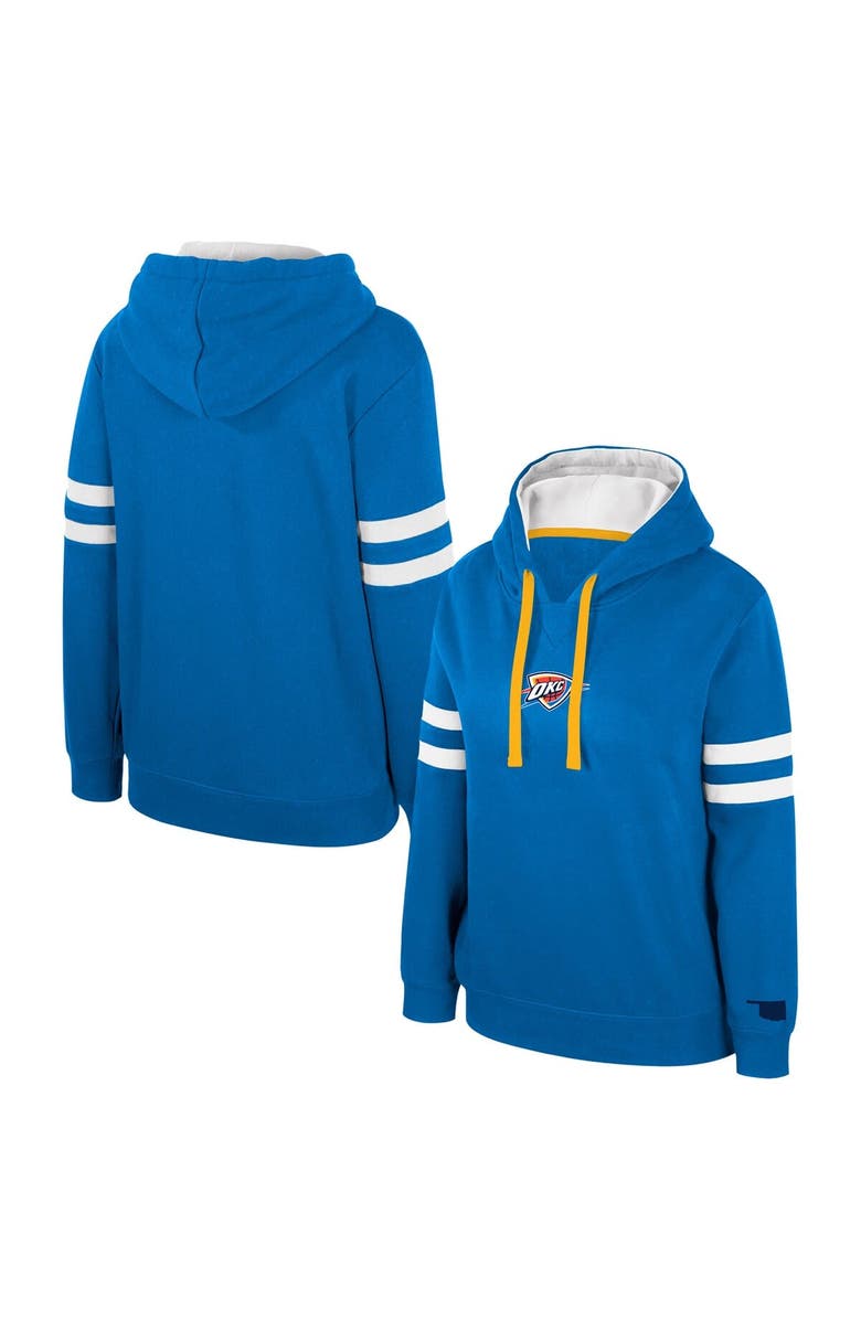 Stadium Essentials Women's Stadium Essentials Blue Oklahoma City Thunder Road Game Pullover Hoodie, Alternate, color, Blue