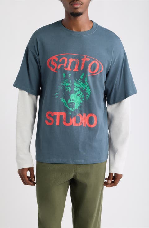 Wolf Layered Graphic T-Shirt