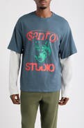 SANTO STUDIO Wolf Layered Graphic T-Shirt