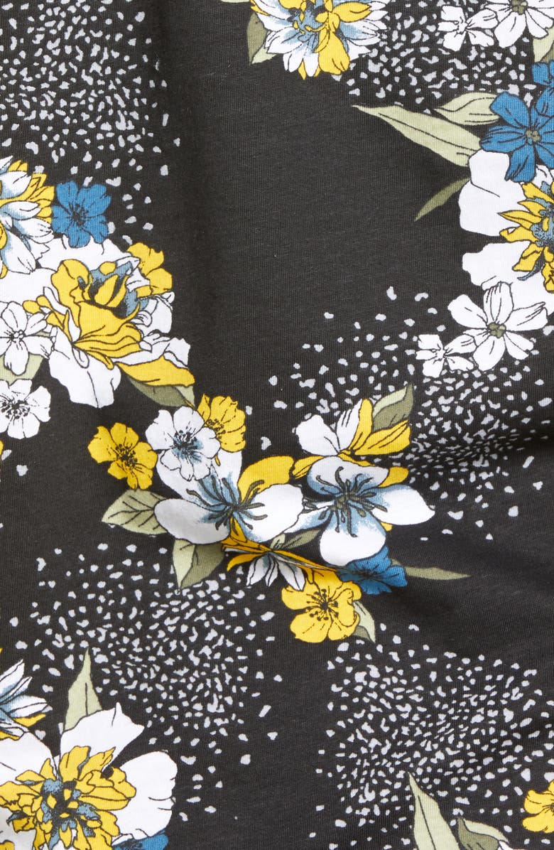 Bobeau Print Puff Sleeve Cotton T-Shirt, Alternate, color,