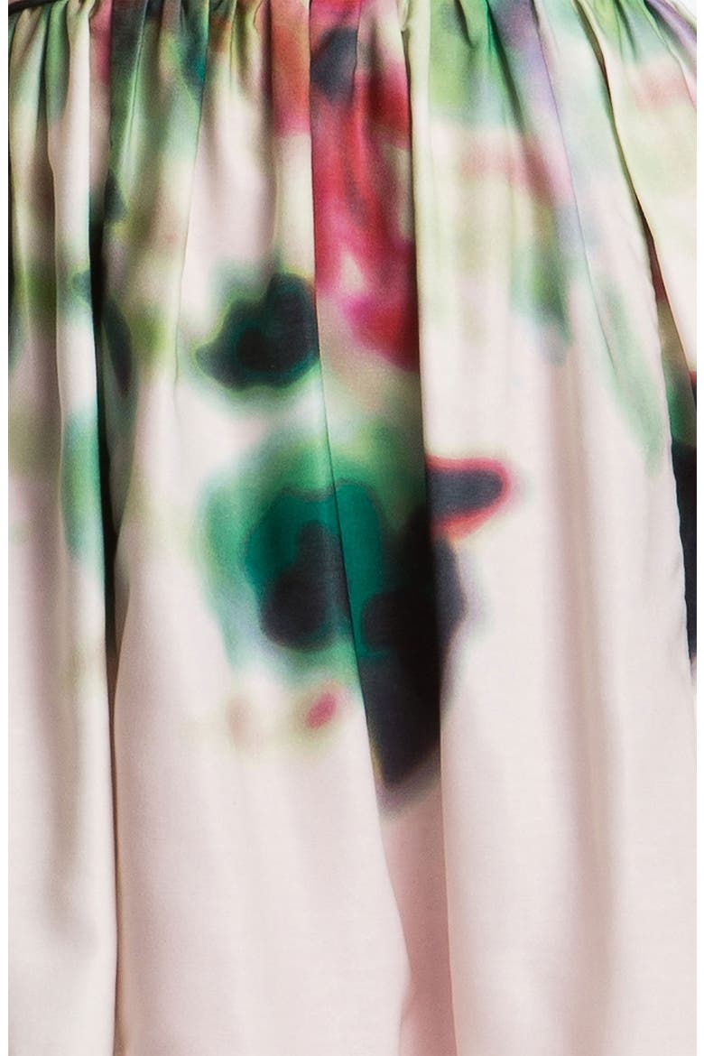 Layered Print Fit & Flare Dress, Alternate, color, EXTOL WHITE PEPPER