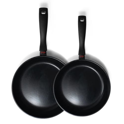 Alva Energy 8in & 9.5in Ceramic Nonstick Frying Pan Set In Black