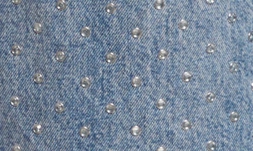 Monse Crystal Embelished Wide Leg Jeans In Blue