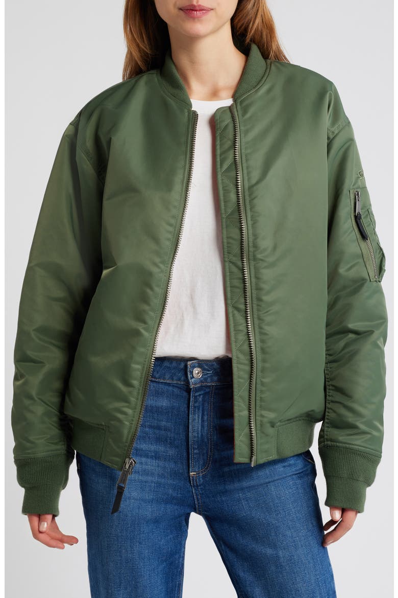 Nylon MA-1 Flight Jacket, Alternate, color, SAGE