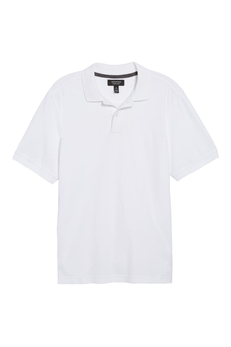 Regular Fit Piqué Polo, Alternate, color, WHITE