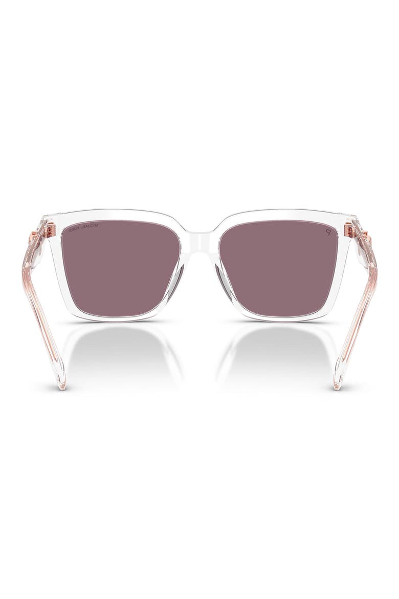 Menaggio 55mm Polarized Square Sunglasses, Alternate, color, CRYSTAL / ROSE GOLD POLAR