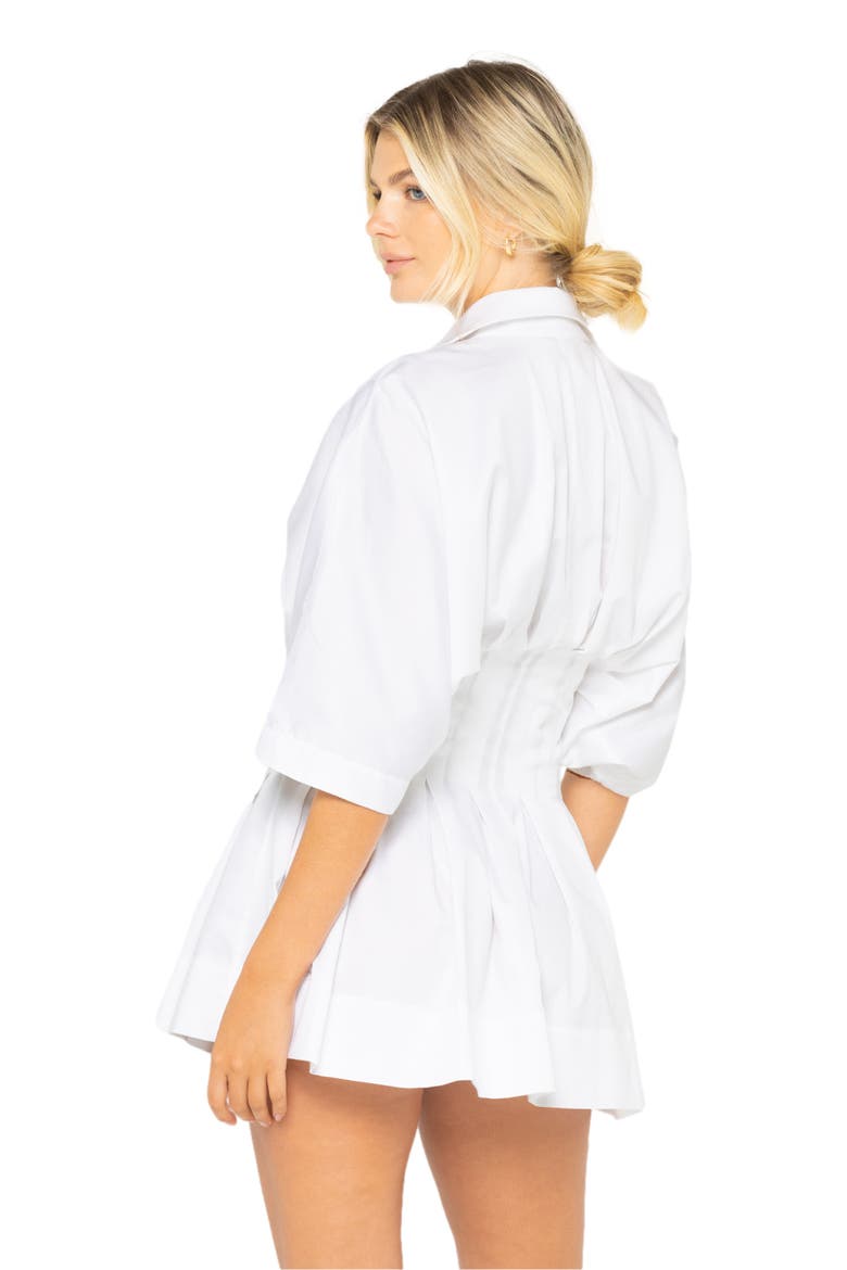 Teagan Dress in Poplin, Alternate, color, White