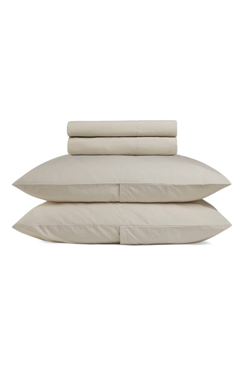 Brushed Cotton Sheet Set (Nordstrom Exclusive), Main, color, LATTE