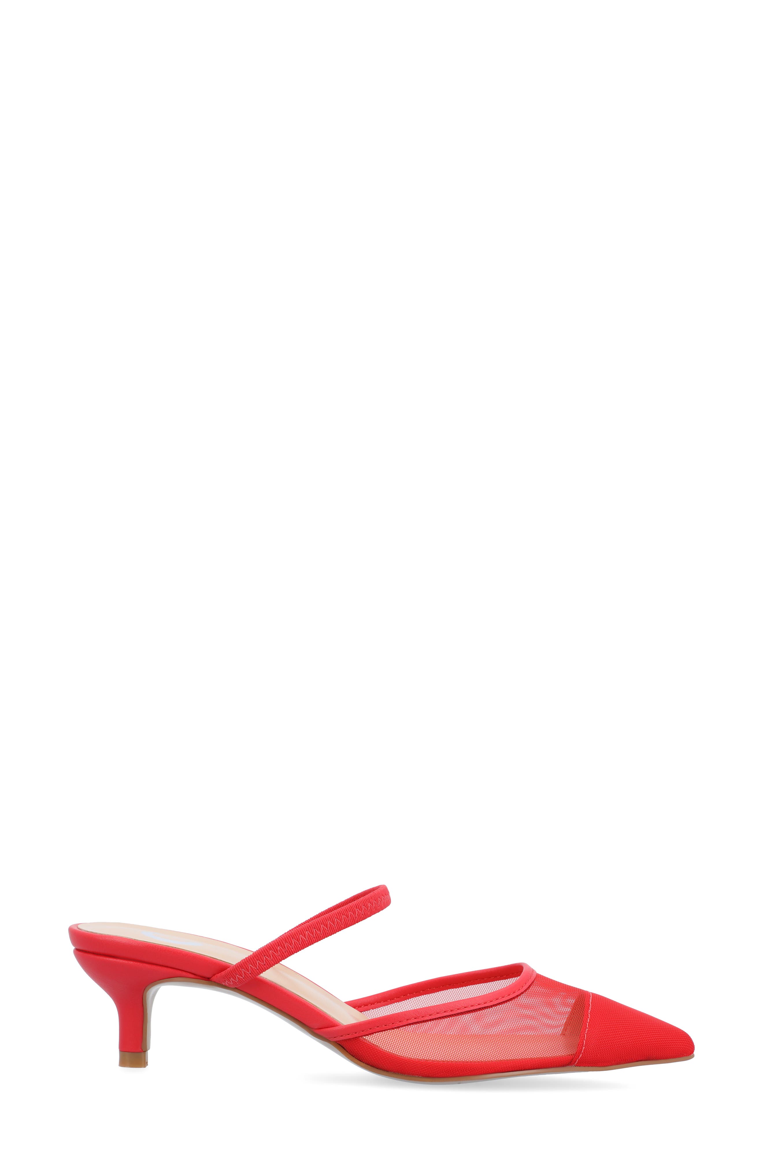 Journee Collection Allana Pointed Toe Pump, Alternate, color, Red