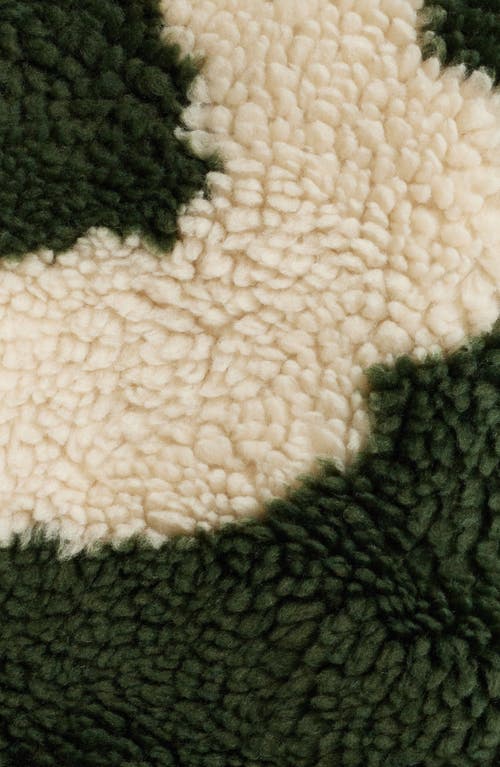 Obey Shaggy Fleece Jacket In Green