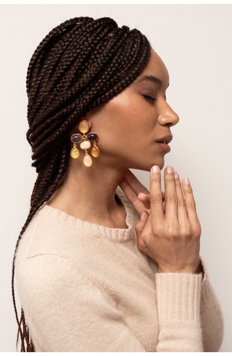 SYLVIA TOLEDANO Valse Earrings, Alternate, color, Pink Quartz