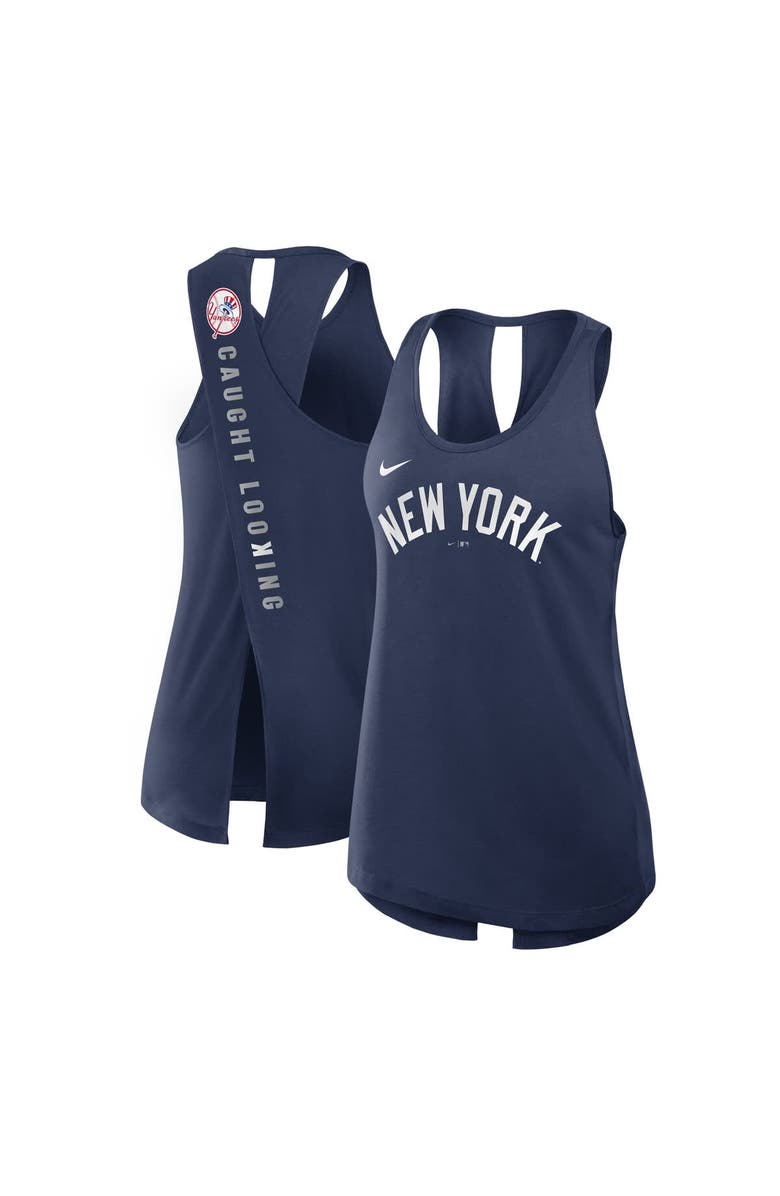 Nike Women's Nike Navy New York Yankees Crisscross Performance Tank Top, Alternate, color, Navy