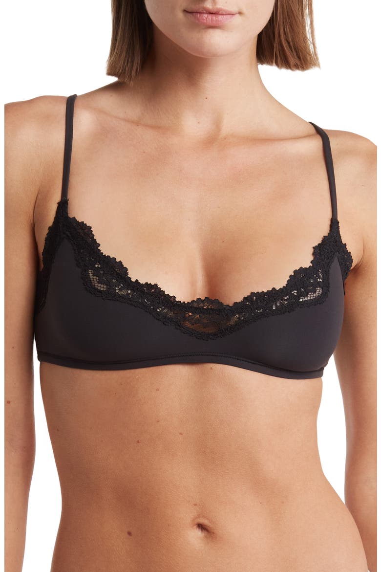 Fits Everybody Lace Scoop Bralette, Main, color, ONYX