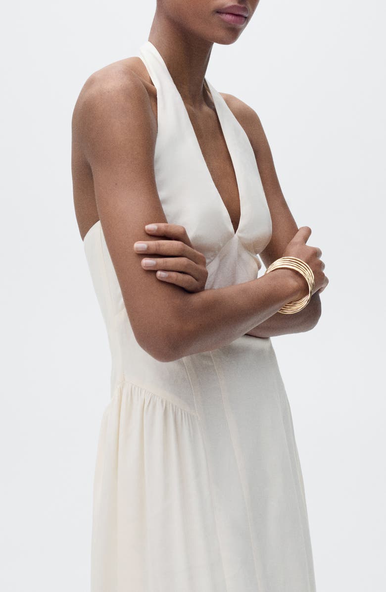 MANGO Halter Maxi Dress, Alternate, color, 