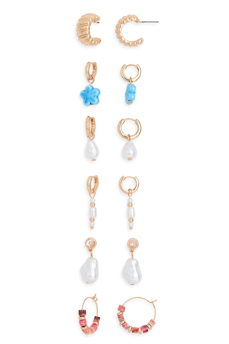 Set of 6 Assorted Earrings, Main, color, MULTI