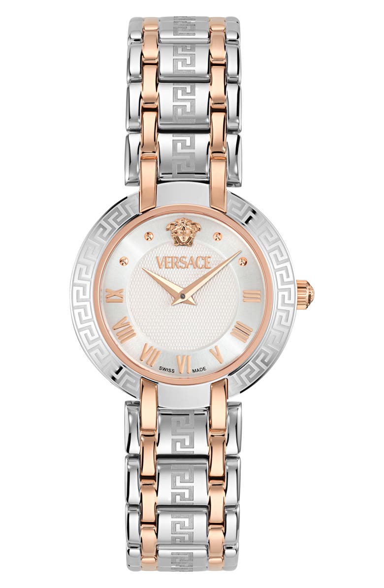 Versace Antlia Bracelet Watch, 34mm, Main, color, Two Tone