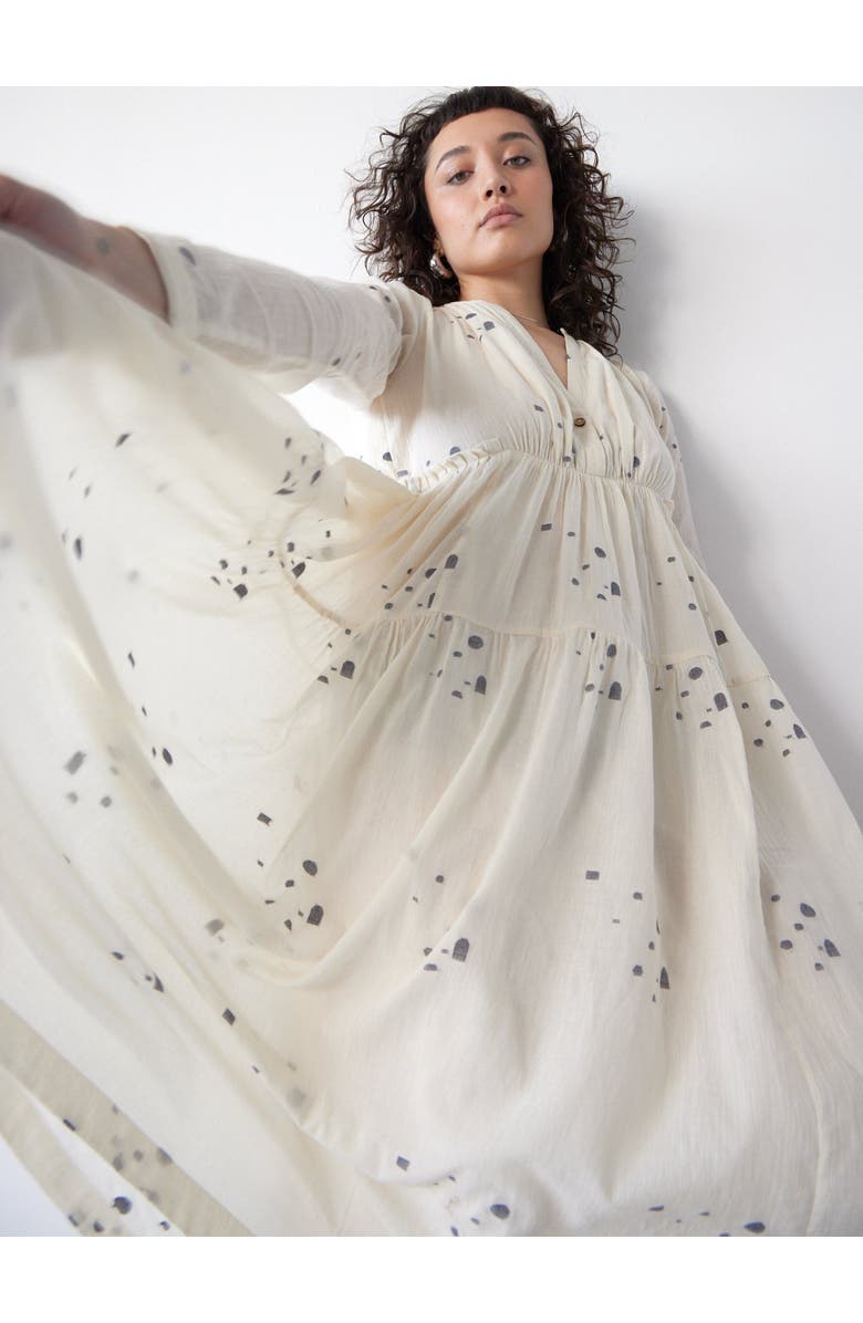 World of Crow Plus Scattering Weave Ruffle Tiered Maxi, Alternate, color, 