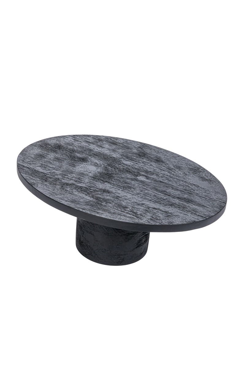 Storied Home Oval Mango Wood Pedestal, Main, color, 