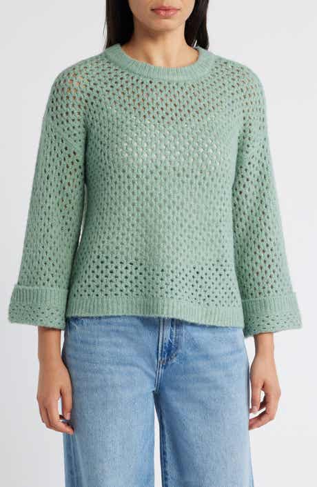 Wit & Wisdom Open Stitch Cuffed Sweater