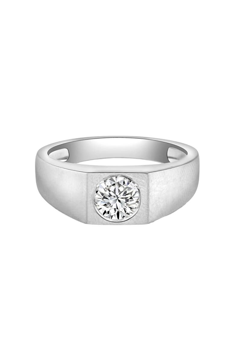 Bliss Diamond 1 Ct Solitaire Lab Grown Men's Diamond Wedding Ring in 10k Gold, Alternate, color, 