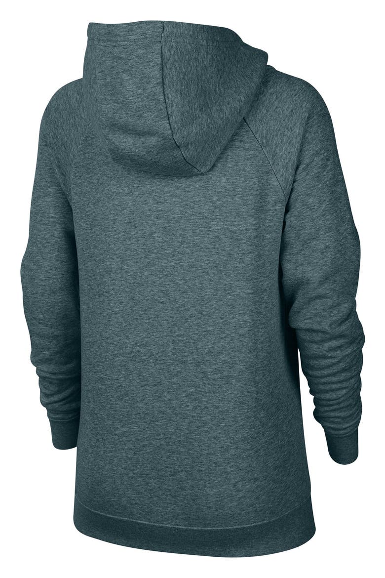 Sportswear Essential Pullover Fleece Hoodie, Alternate, color, DK ATOMIC TEAL/ HTR/ WHITE