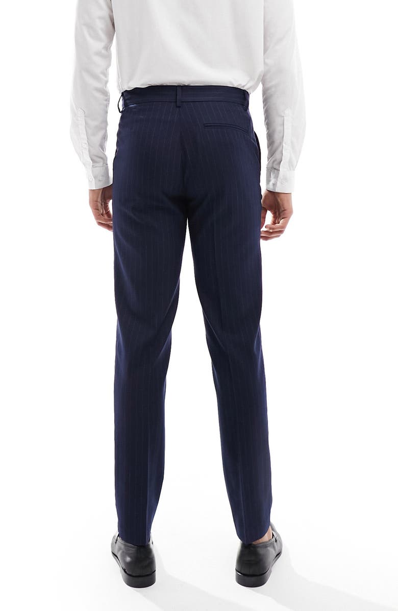 ASOS DESIGN Slim Fit Pinstripe Suit Trousers, Alternate, color,