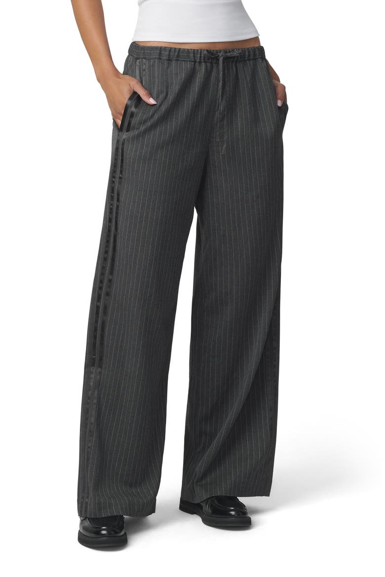 The Tina Pinstripe Track Pants, Main, color, CHARCOAL PINSTRIPE