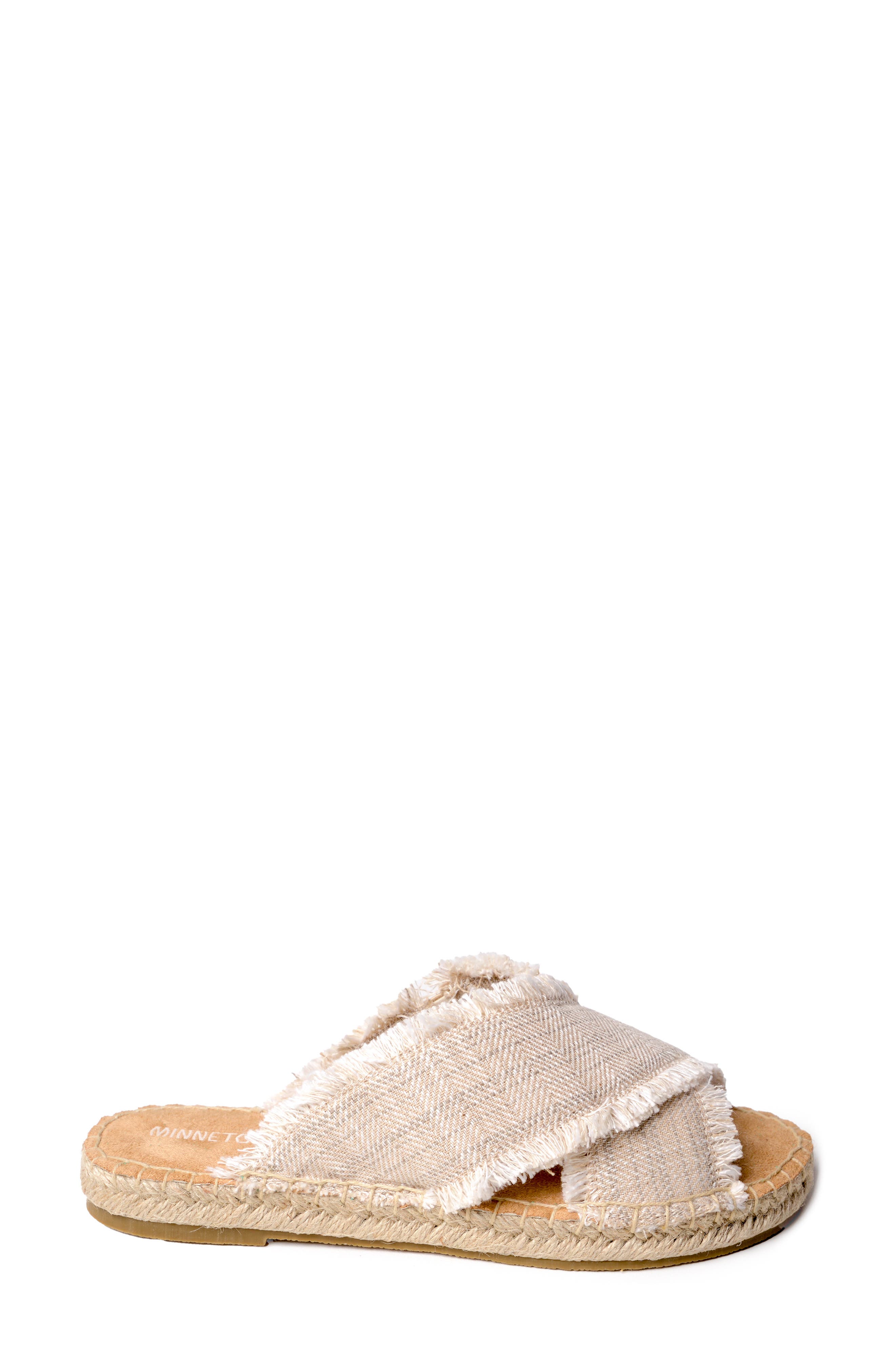 Minnetonka Pepper Espadrille Slide Sandal, Alternate, color, 