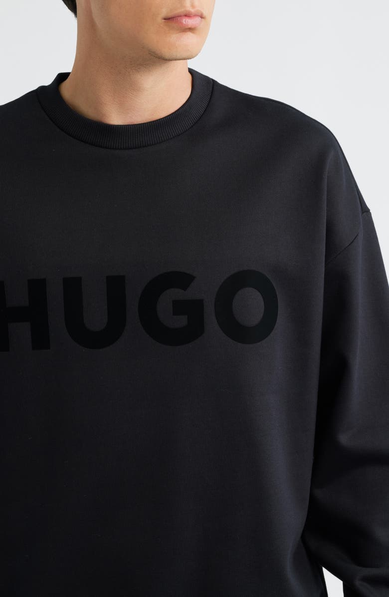 HUGO Dinex Cotton French Terry Crewneck Sweatshirt, Alternate, color, 