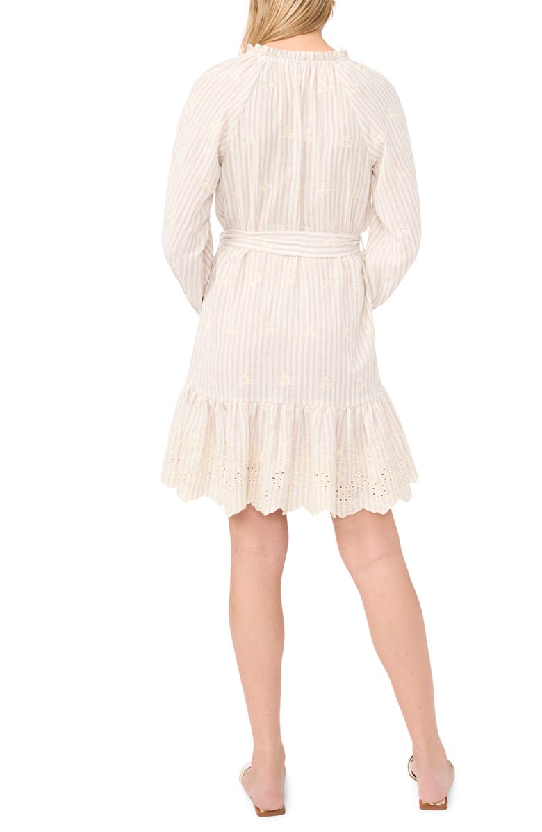 Vince Camuto Balloon Sleeve Belted Shirtdress, Alternate, color, Birch
