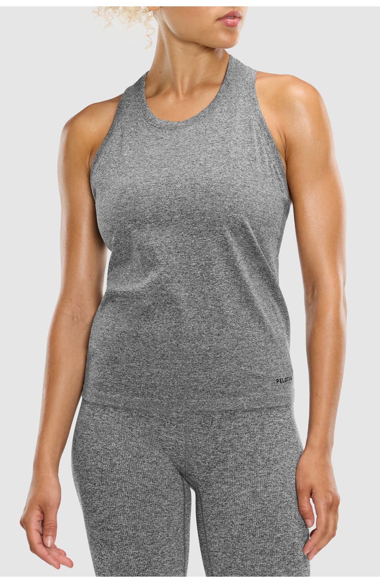 Peloton Seamless Melange Tank, Main, color, Black