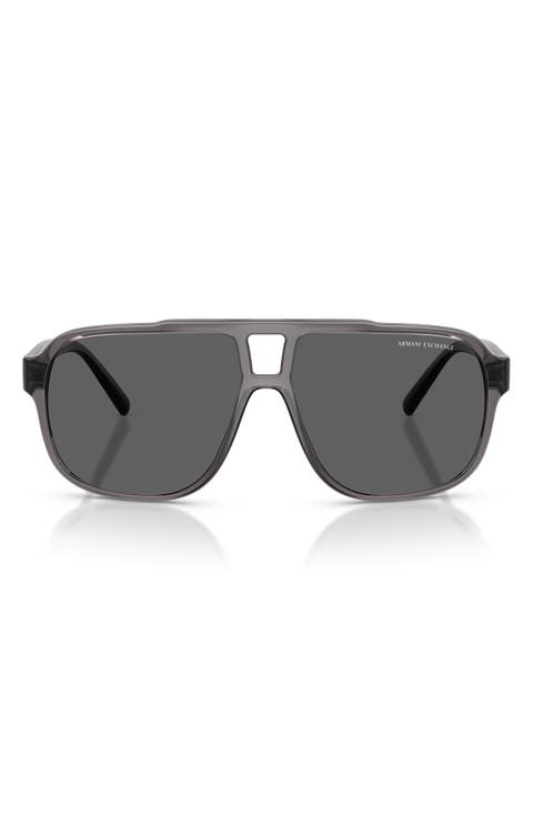 61mm Polarized Pilot Sunglasses