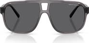 AX Armani Exchange 61mm Polarized Pilot Sunglasses