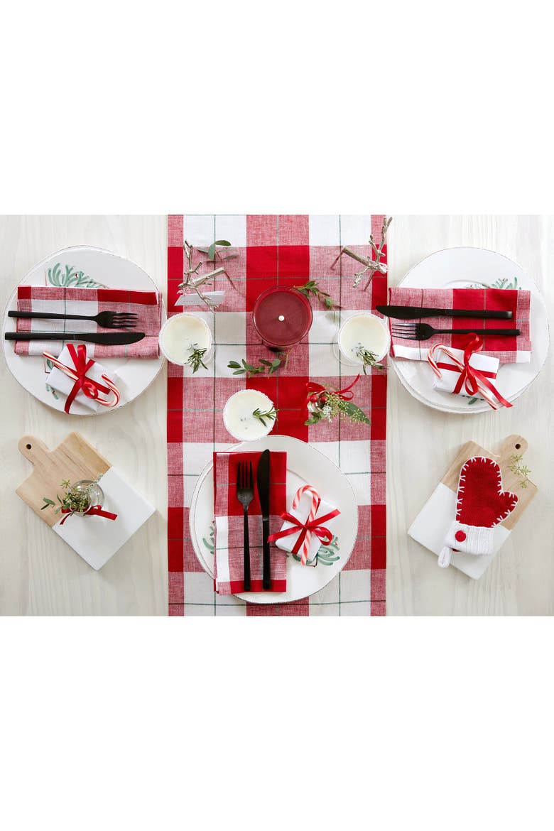 Linen Table Runner - Very Merry Plaid, Alternate, color, Very Merry